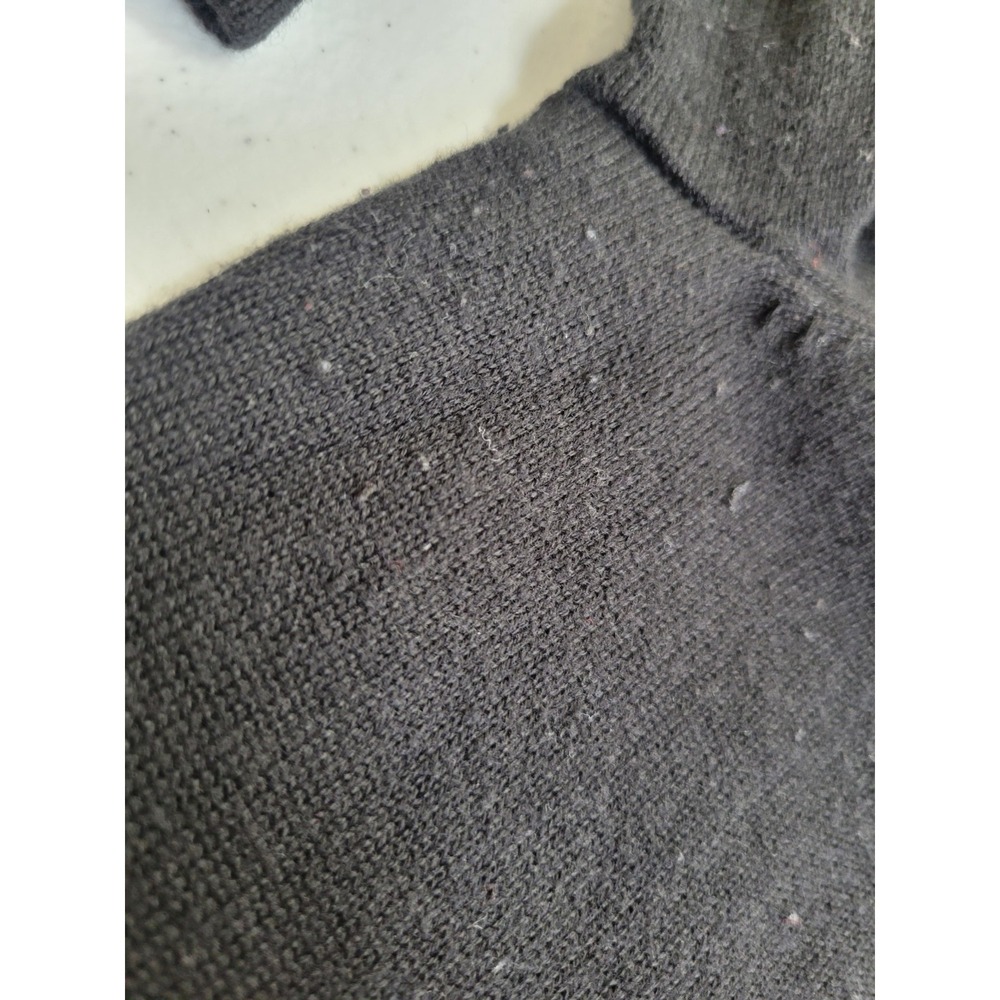 Vtg Classic Elements Cardigan Sweater Bird Embroidered Holiday Xmas Black Large - Picture 3 of 11